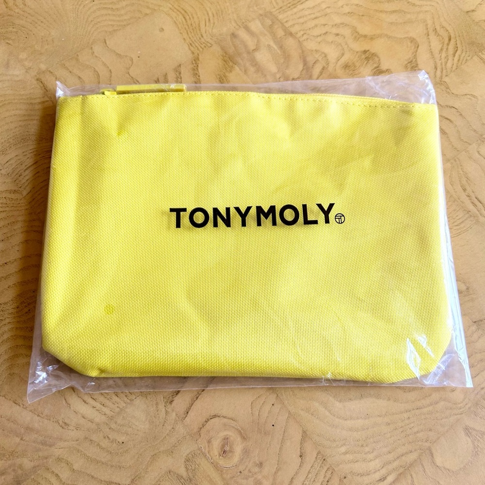 TONYMOLY Yellow Cosmetic Makeup Bag Pouch